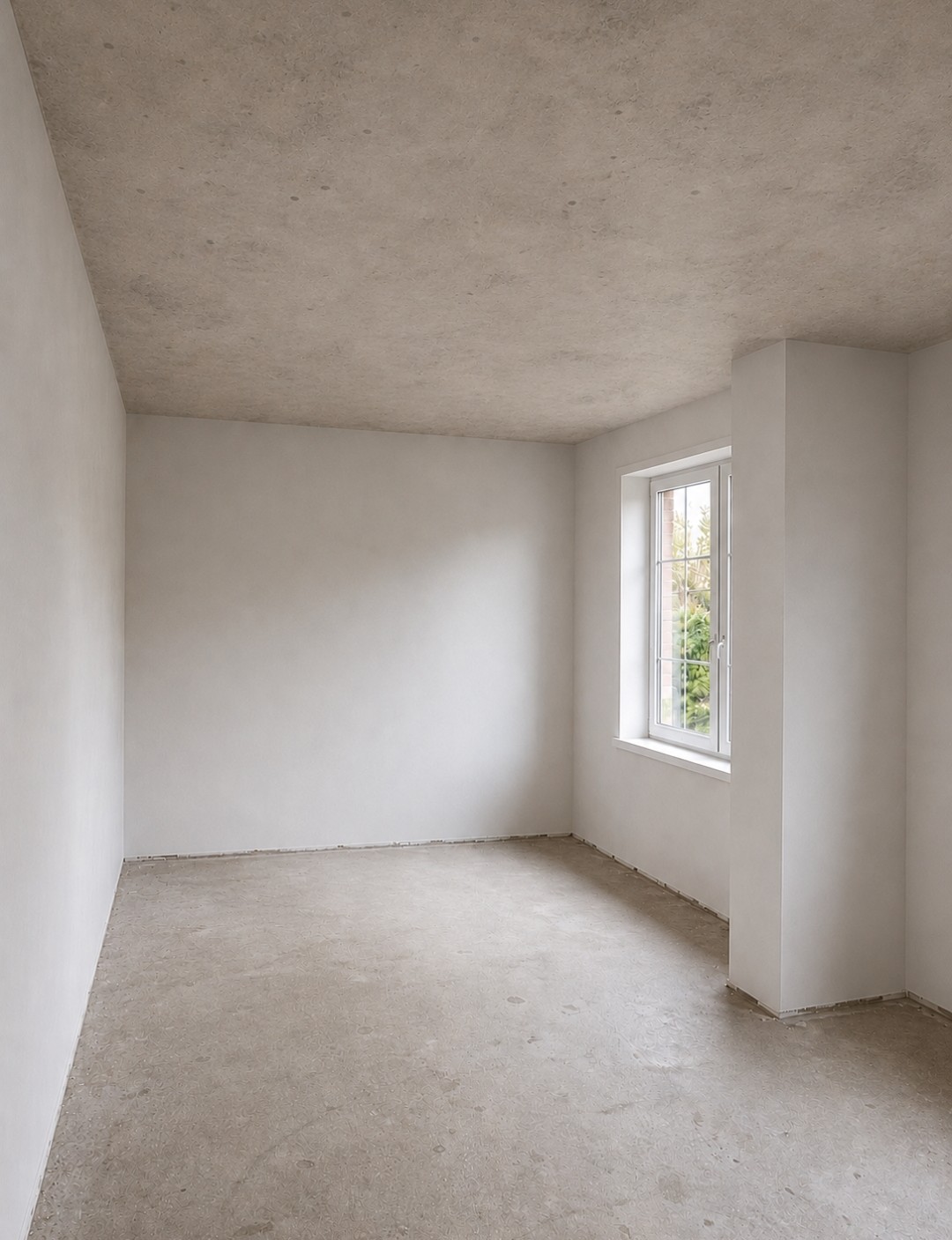 Tak och golv före renovering